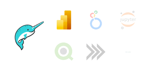 dbt, looker, ODBC, JDBC, Arrow flight logo