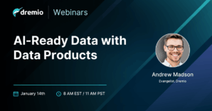 Webinar announcement for AI-Ready Data with Data Products